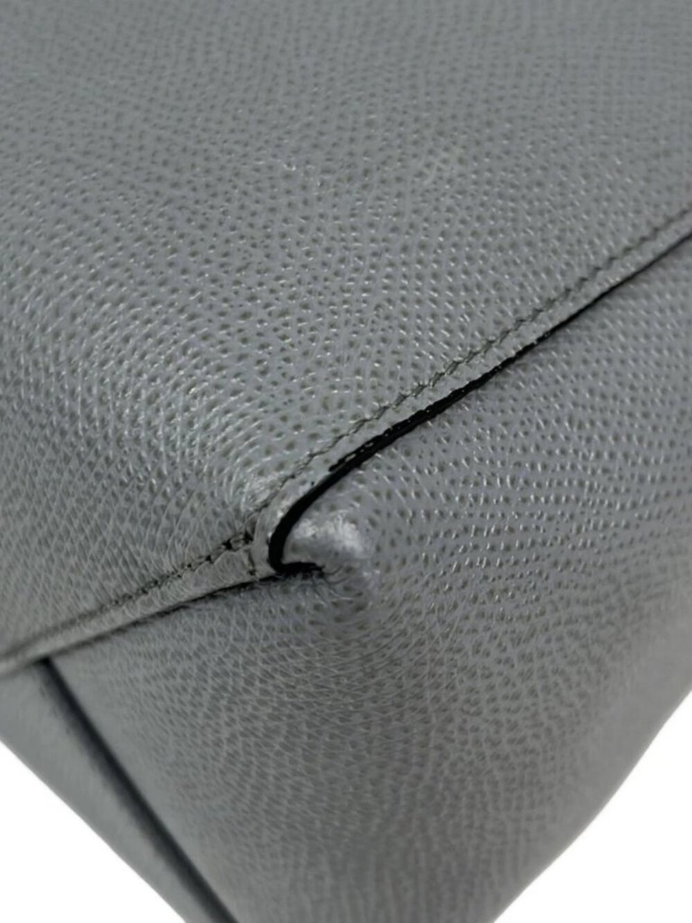 CELINE Vertical Cabas Small Gray Leather Tote Bag - Picture 6 of 11